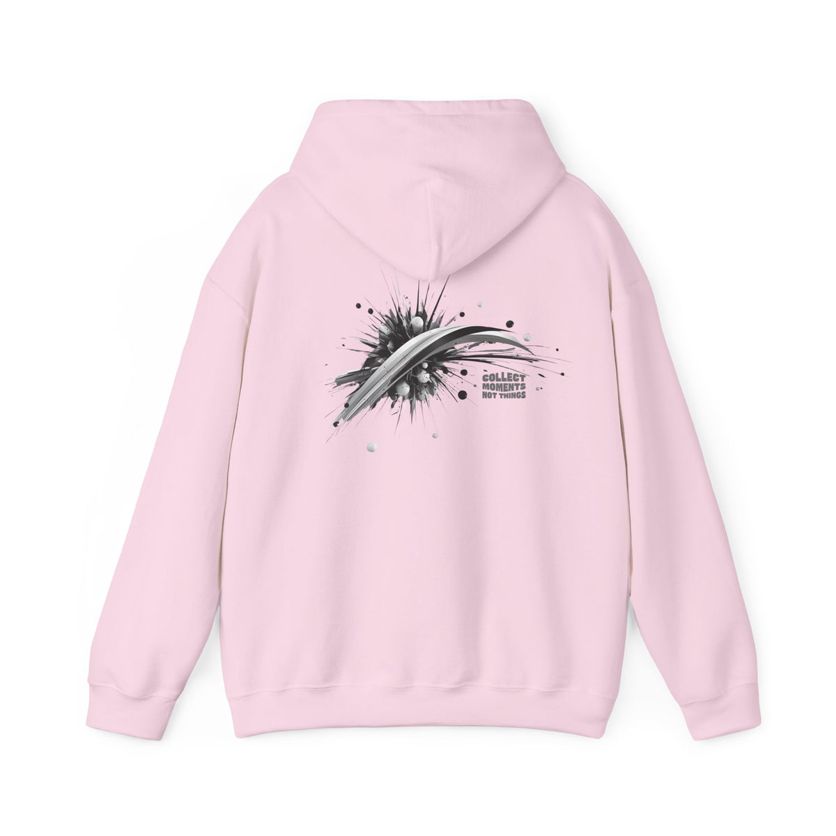 Collect moments not things Splash (printed on back) - Modern Vibes - Unisex Heavy Blend™ Hooded Sweatshirt
