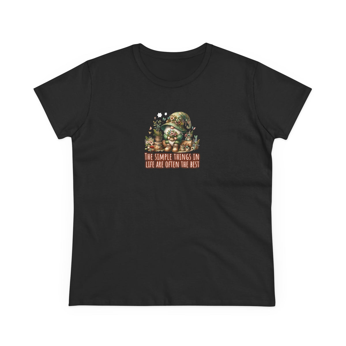 Simple things in life are often the best - Gnomes - Women's Midweight Cotton Tee
