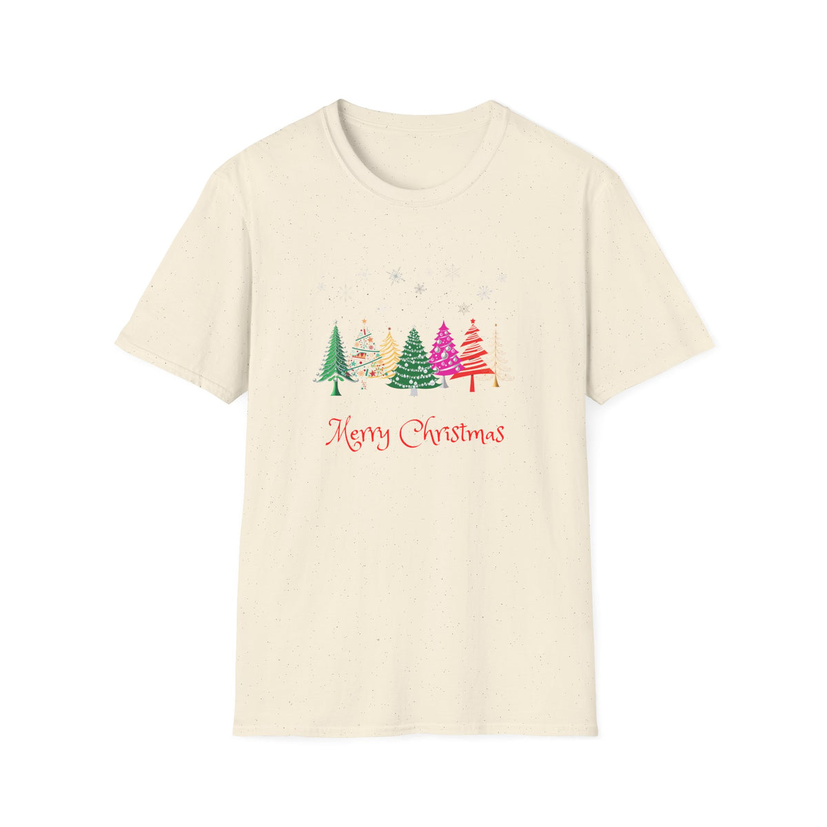 Colourful Christmas Trees - Unisex Softstyle T-Shirt