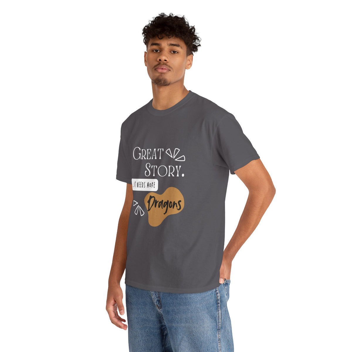 Great Story - Needs Dragons - Unisex Heavy Cotton Tee