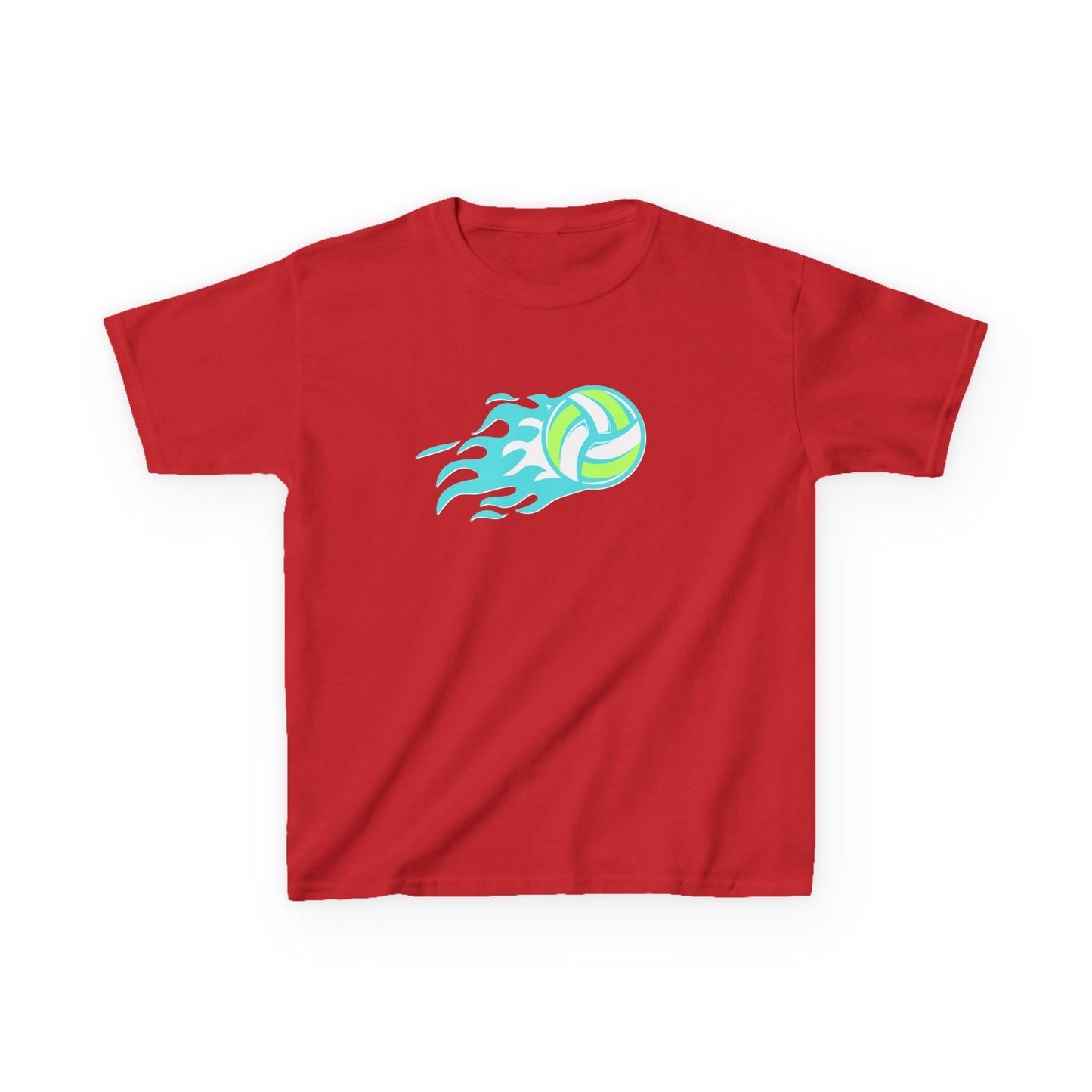 Volleyball Flame (teal) - Kids Heavy Cotton™ Tee