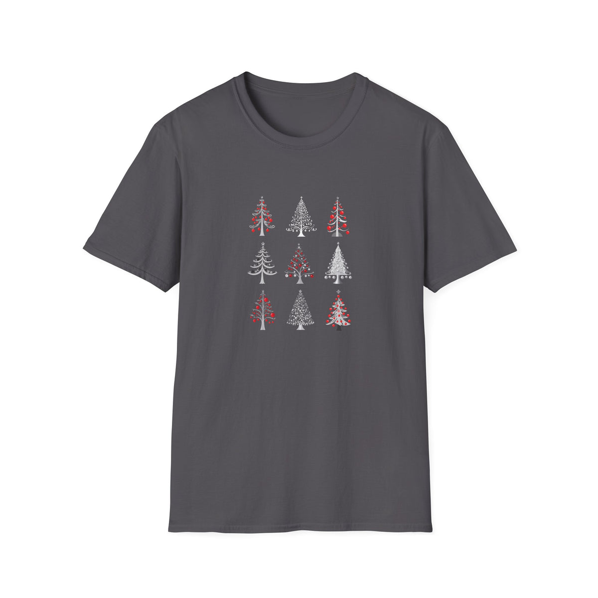 Christmas Trees (silver) - Unisex Softstyle T-Shirt