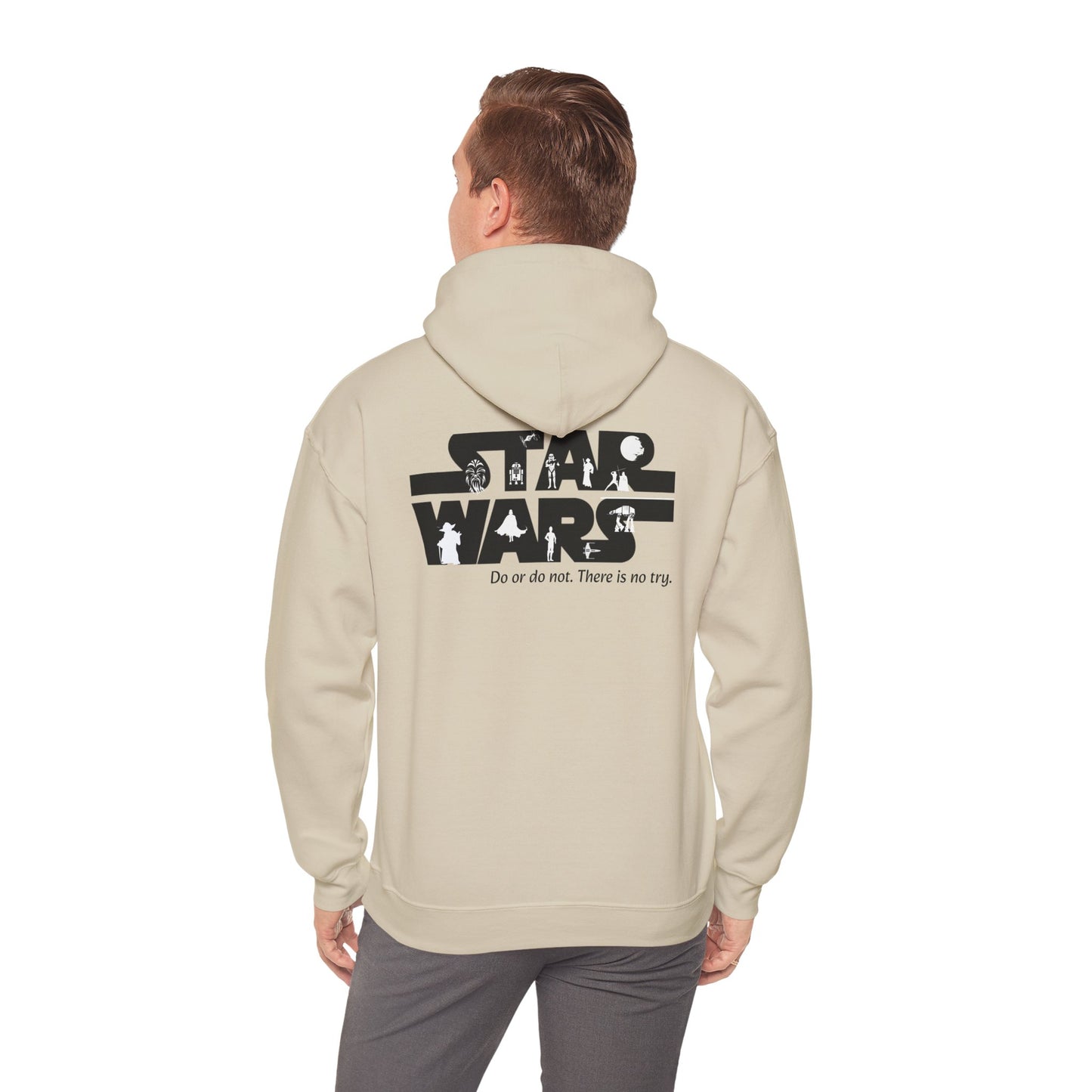 Star Wars Silhouette (printed on back) - Modern Vibes - Unisex Heavy Blend™ Hooded Sweatshirt