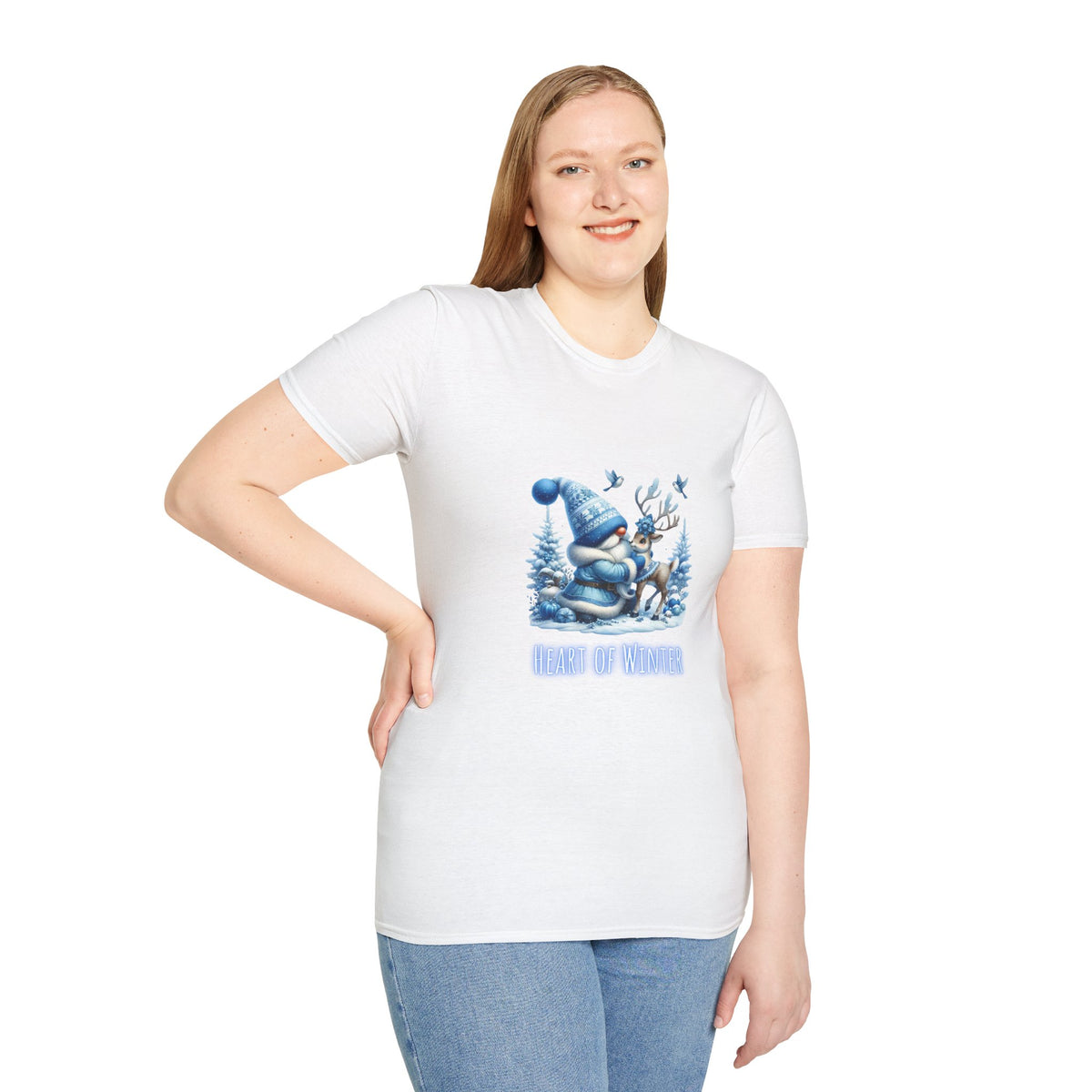 Heart of Winter (gnome) - Christmas- Unisex Softstyle T-Shirt