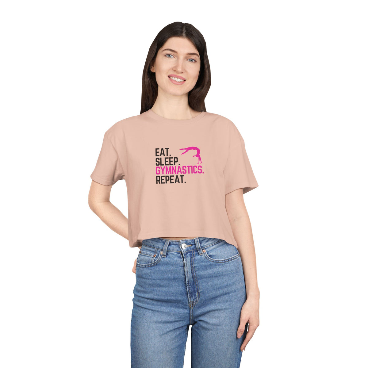 Eat Sleep Gymnastics Repeat - Women's Crop Tee