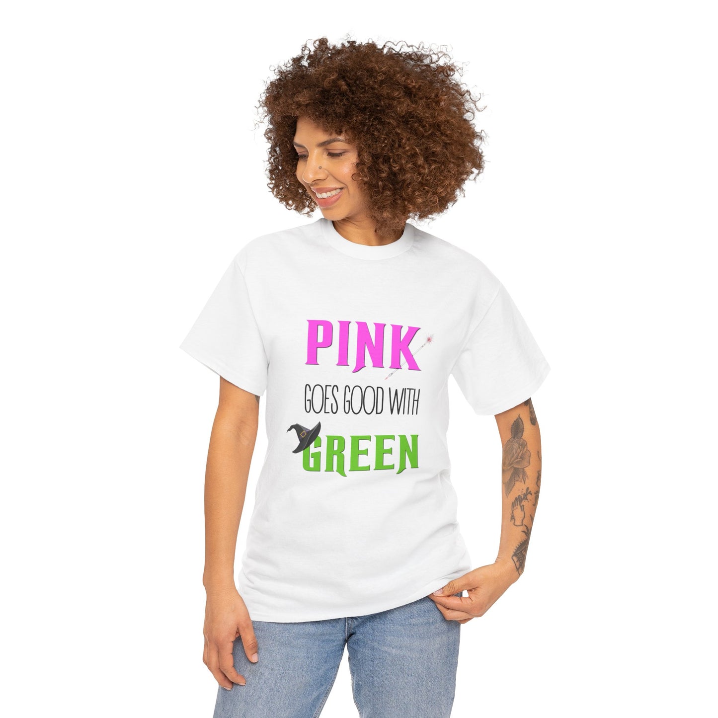 Pink goes good with Green (Wicked) - Unisex Heavy Cotton Tee