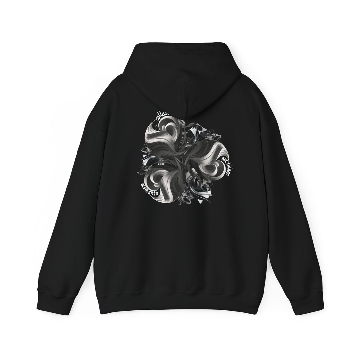 Collect moments not things (printed on back) - Modern Vibes - Unisex Heavy Blend™ Hooded Sweatshirt