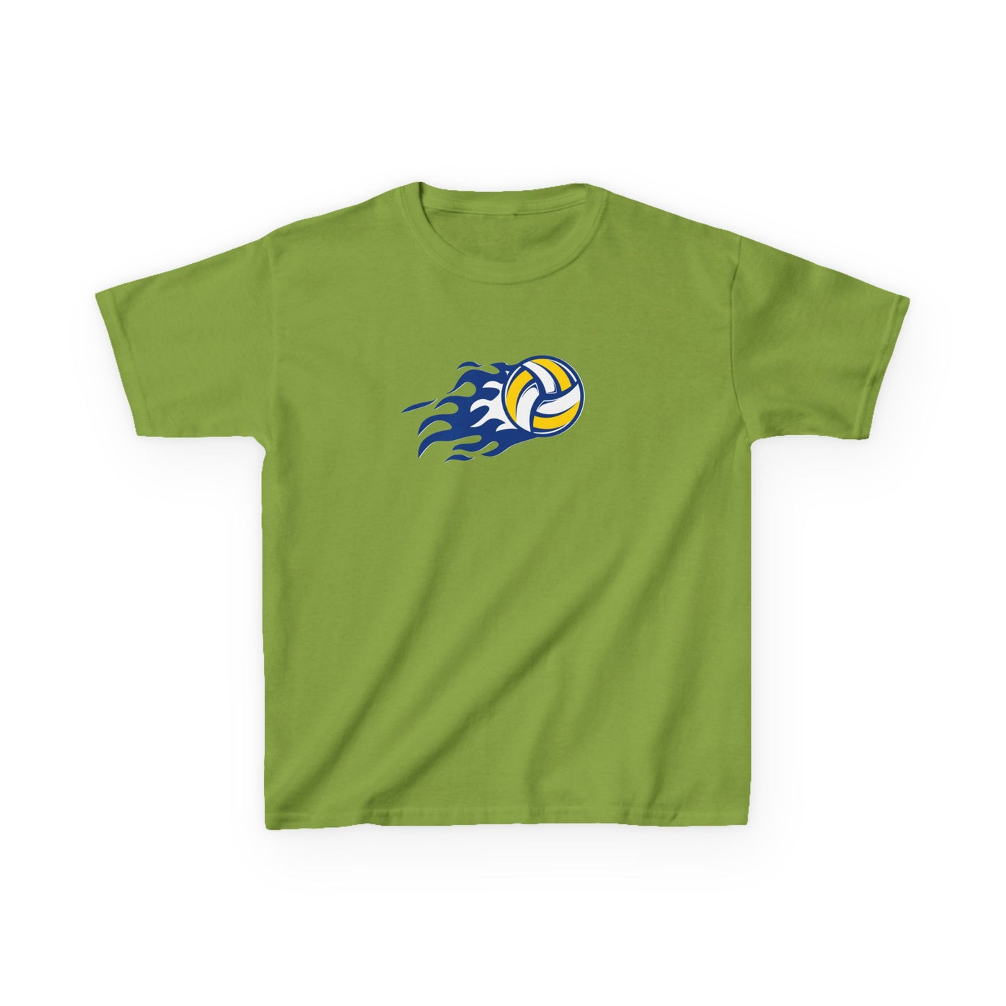 Volleyball Flame - blue/yellow - Kids Heavy Cotton™ Tee