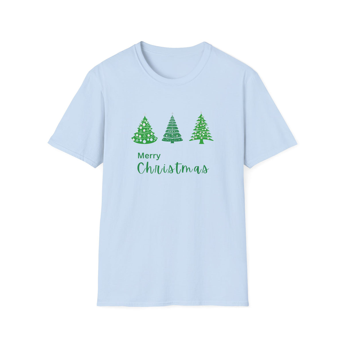 Green Christmas Trees - Unisex Softstyle T-Shirt