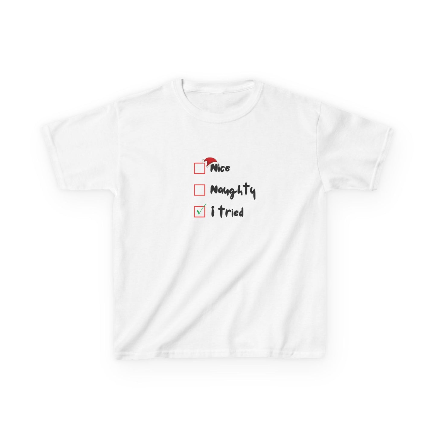 Nice, Naughty, I Tried - Youth/Kids Heavy Cotton Tee