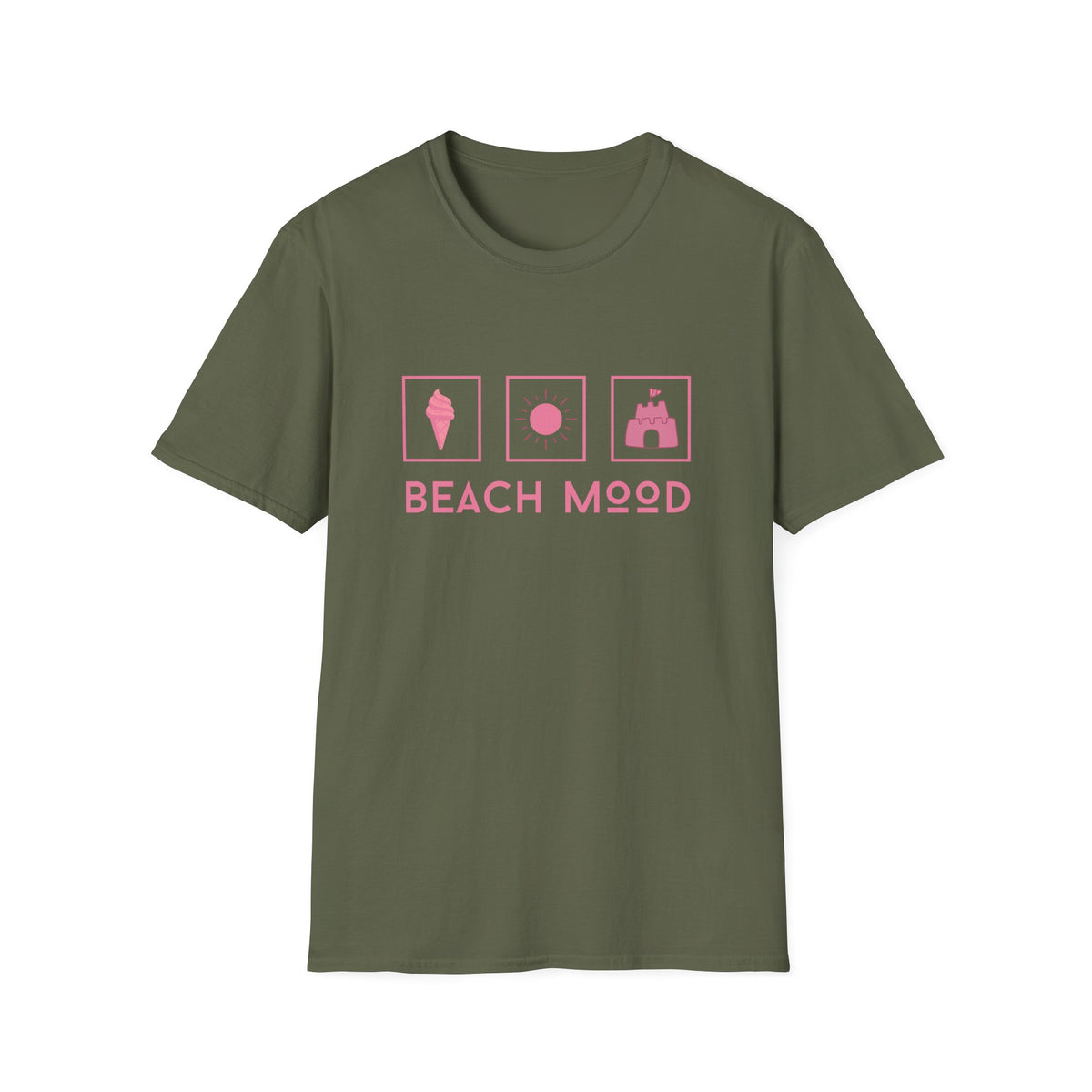 Beach Mood (pink) - Statement graphic - Unisex Softstyle T-Shirt