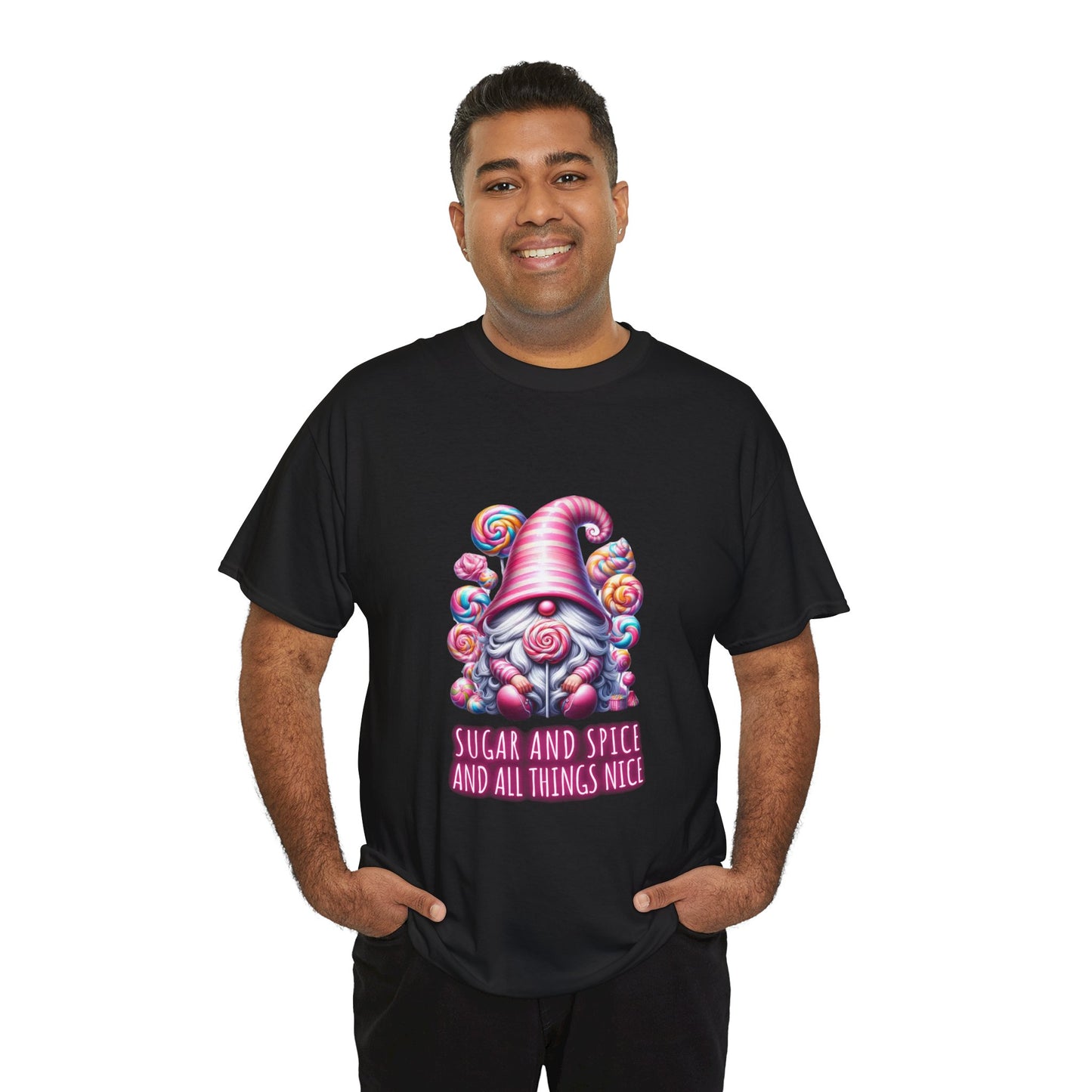 Sugar and Spice and all things nice - Gnome - Unisex Heavy Cotton Tee
