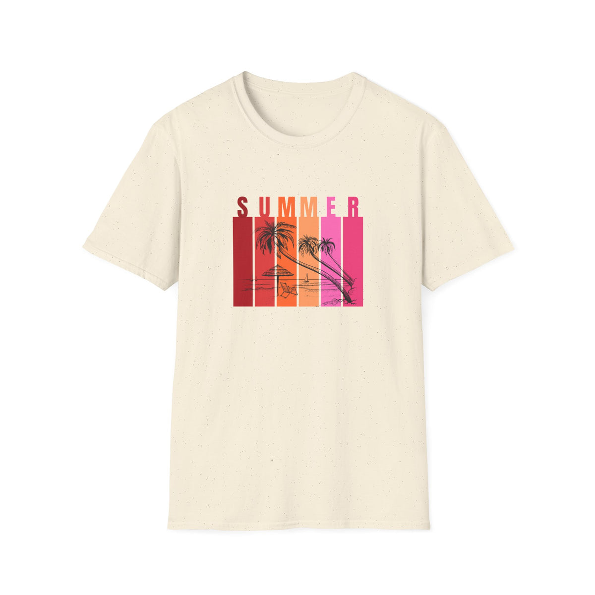 Summer (red bars) - Unisex Softstyle T-Shirt