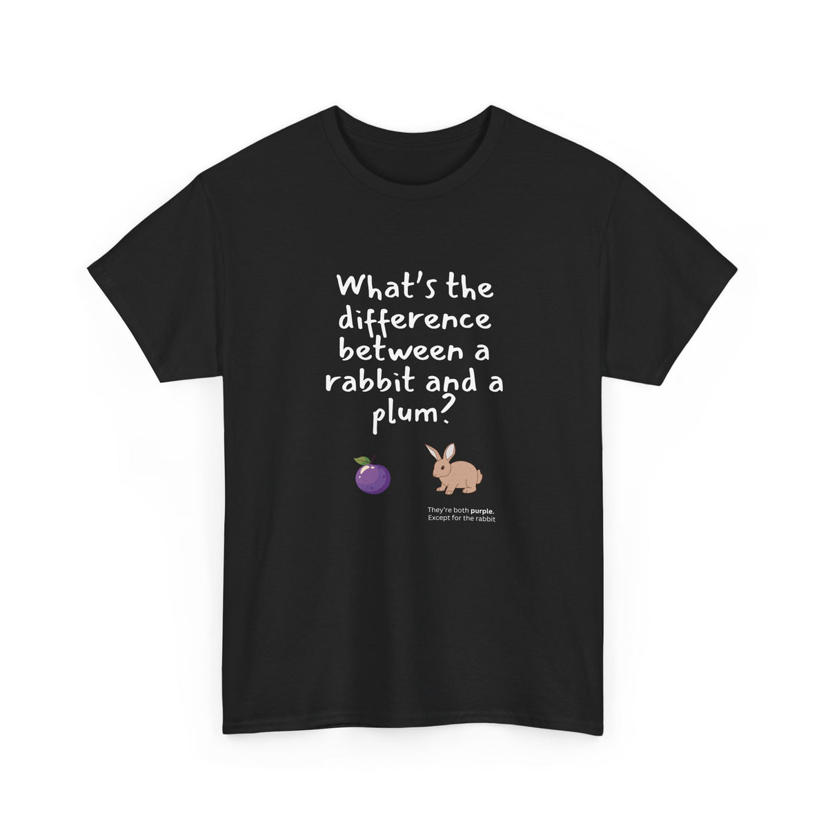 Rabbit and Plum - Funny - Unisex Heavy Cotton Tee