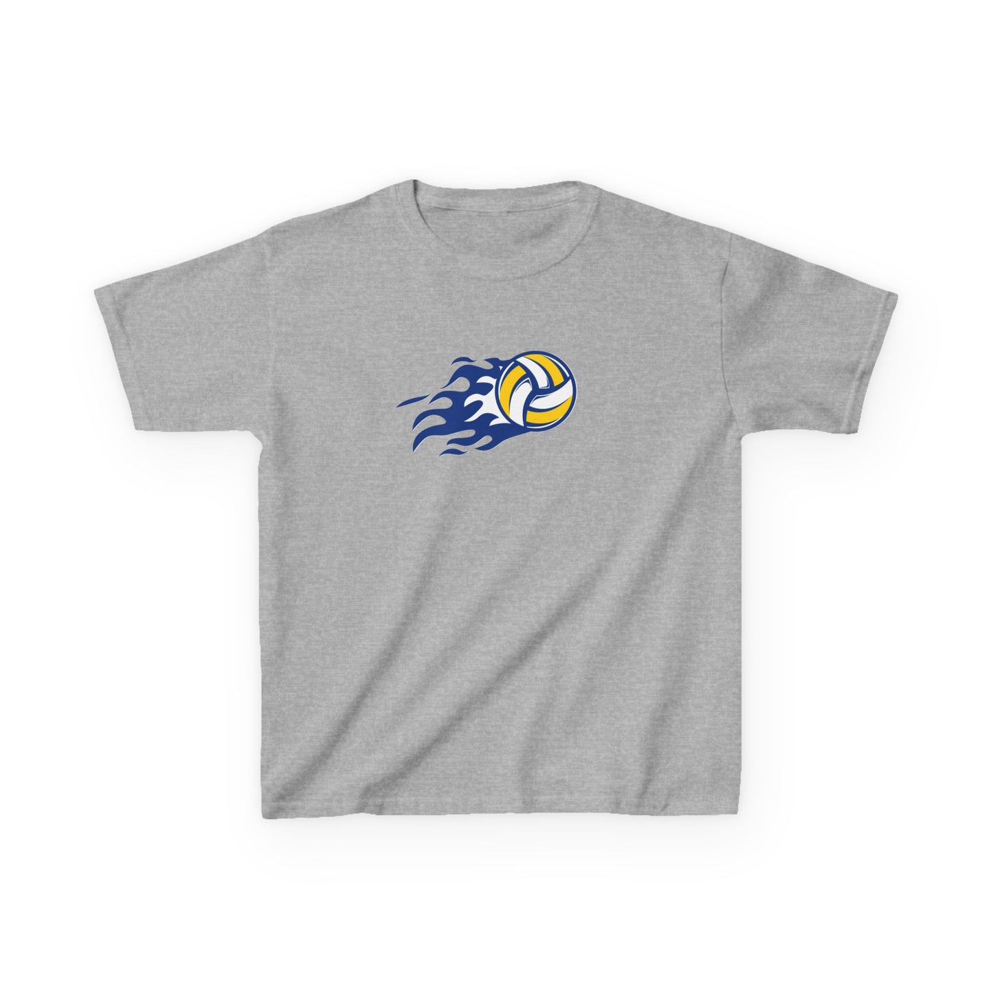 Volleyball Flame - blue/yellow - Kids Heavy Cotton™ Tee
