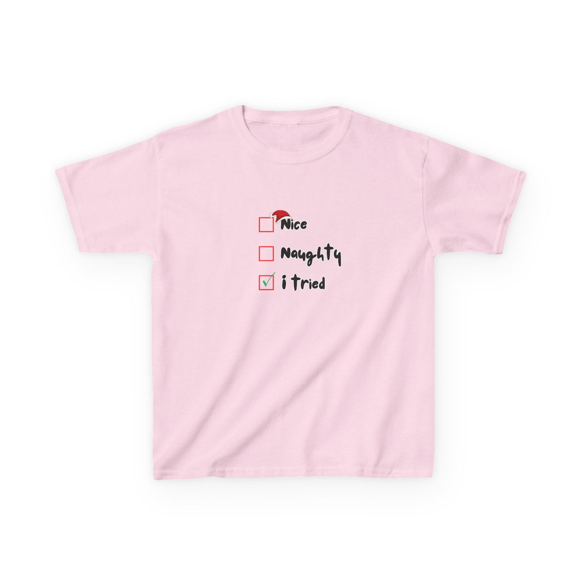 Nice, Naughty, I Tried - Youth/Kids Heavy Cotton Tee