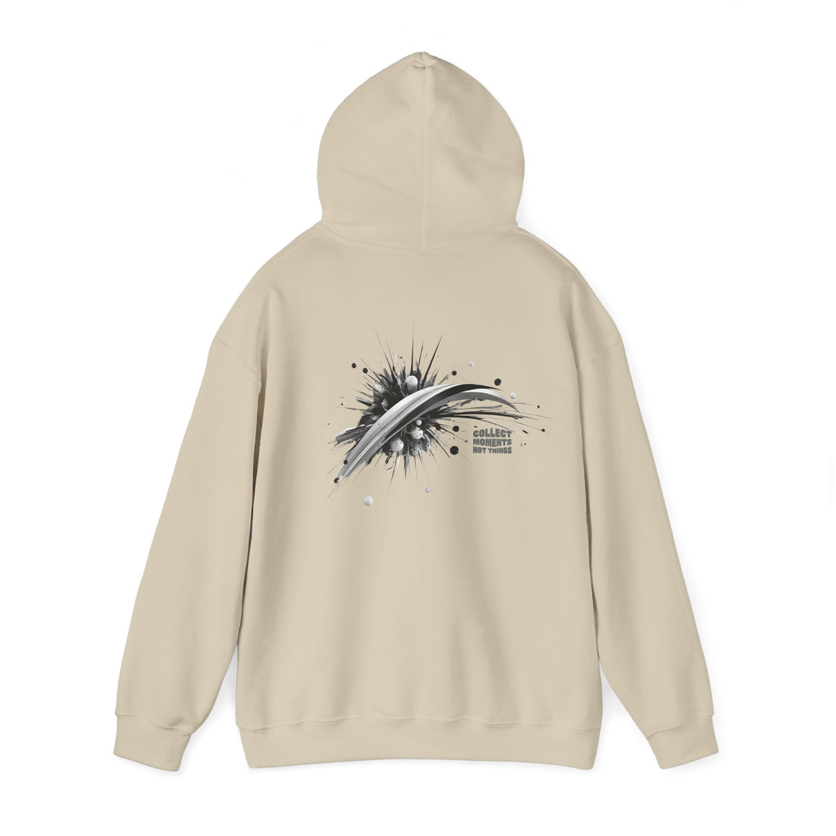 Collect moments not things Splash (printed on back) - Modern Vibes - Unisex Heavy Blend™ Hooded Sweatshirt