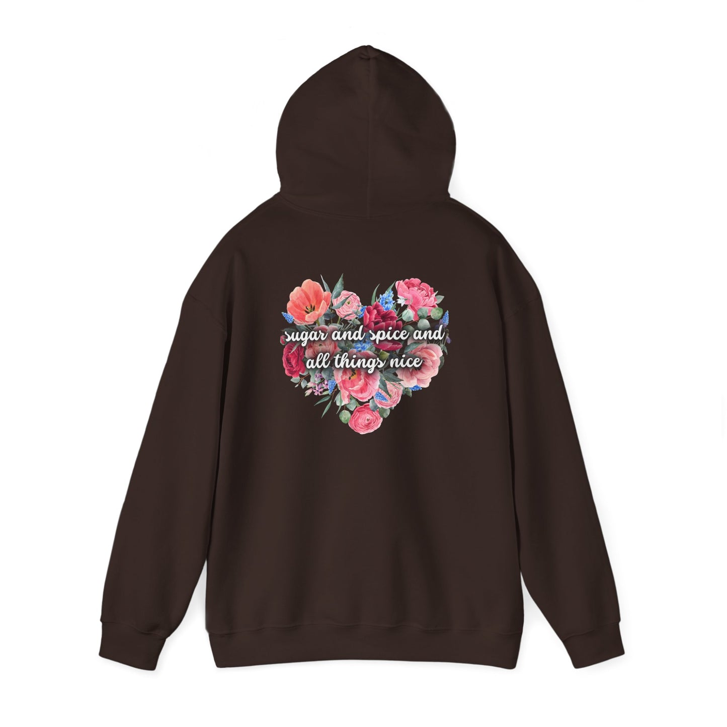 Sugar and Spice and all things nice (printed on back) - Unisex Heavy Blend™ Hooded Sweatshirt