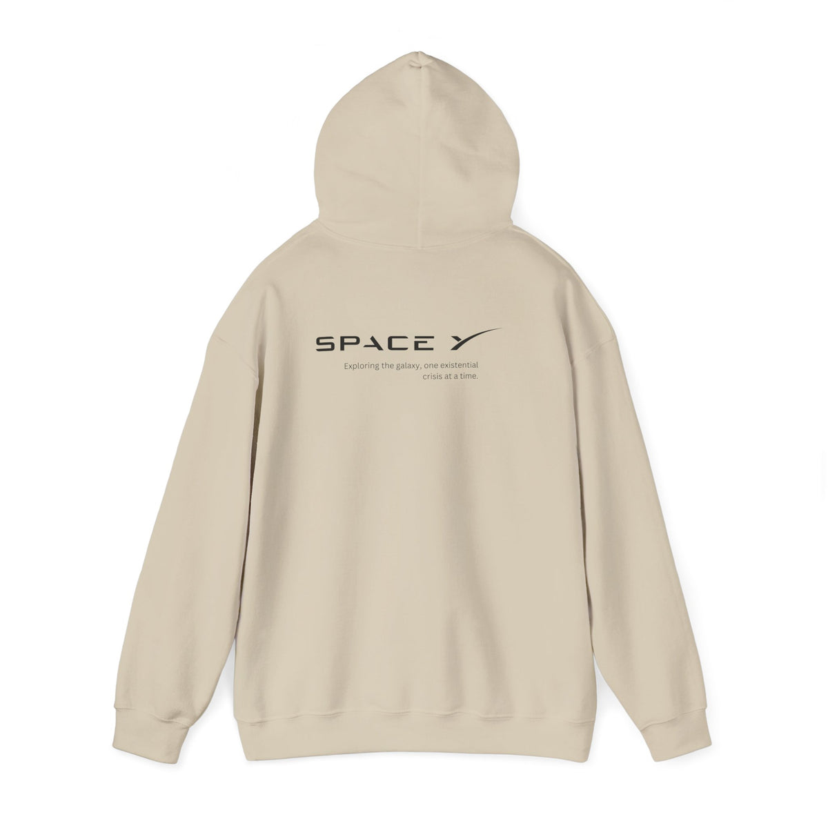 Space Y - exploring the galaxy one existential crisis at a time (printed on back) - Modern Vibes - Unisex Heavy Blend™ Hooded Sweatshirt
