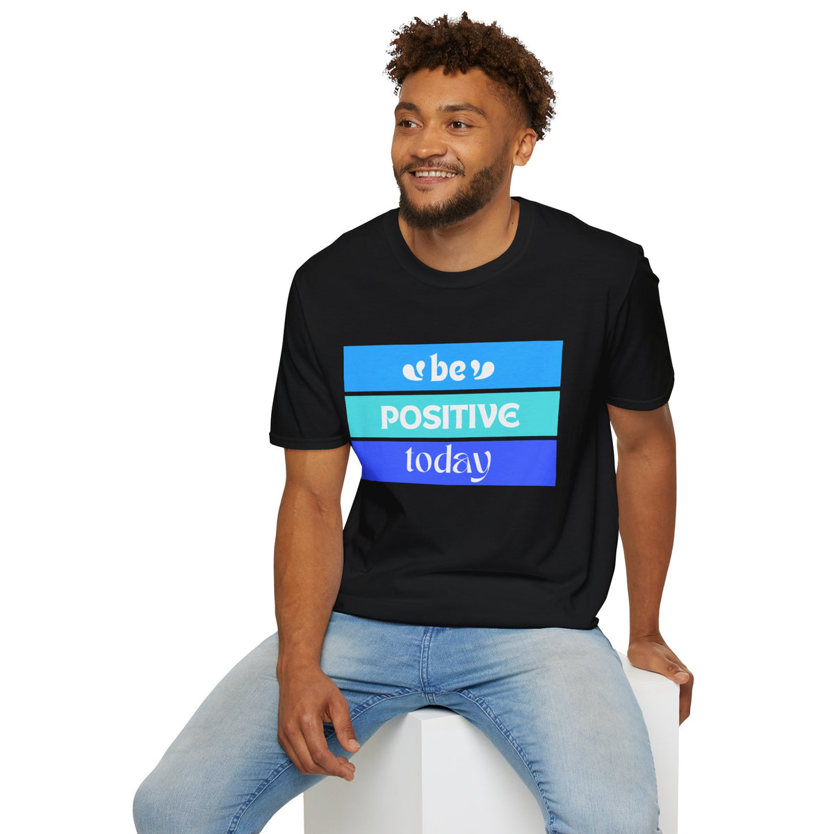 Be Positive Today (blue) - Unisex Softstyle T-Shirt