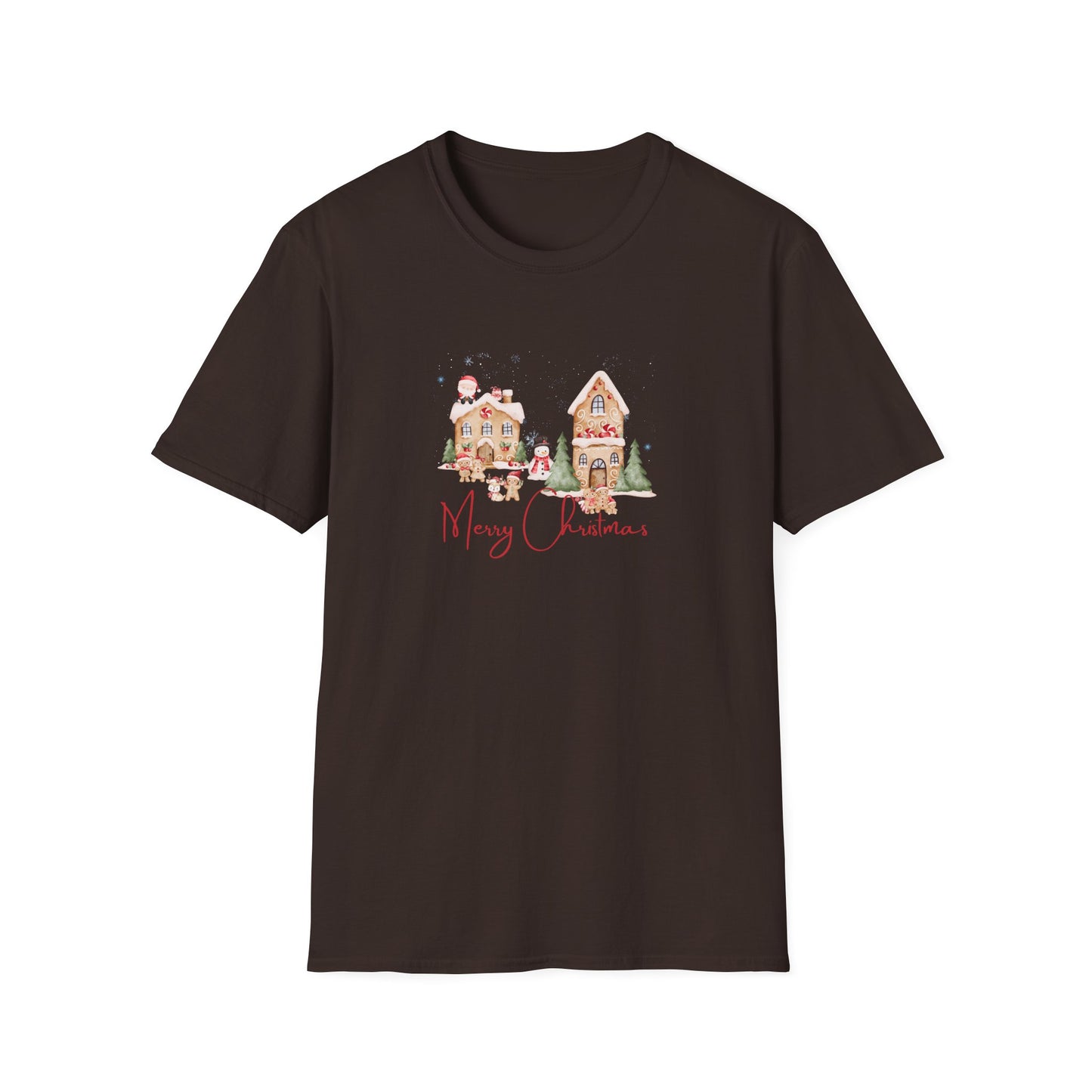 Gingerbread Scene - Unisex Softstyle T-Shirt