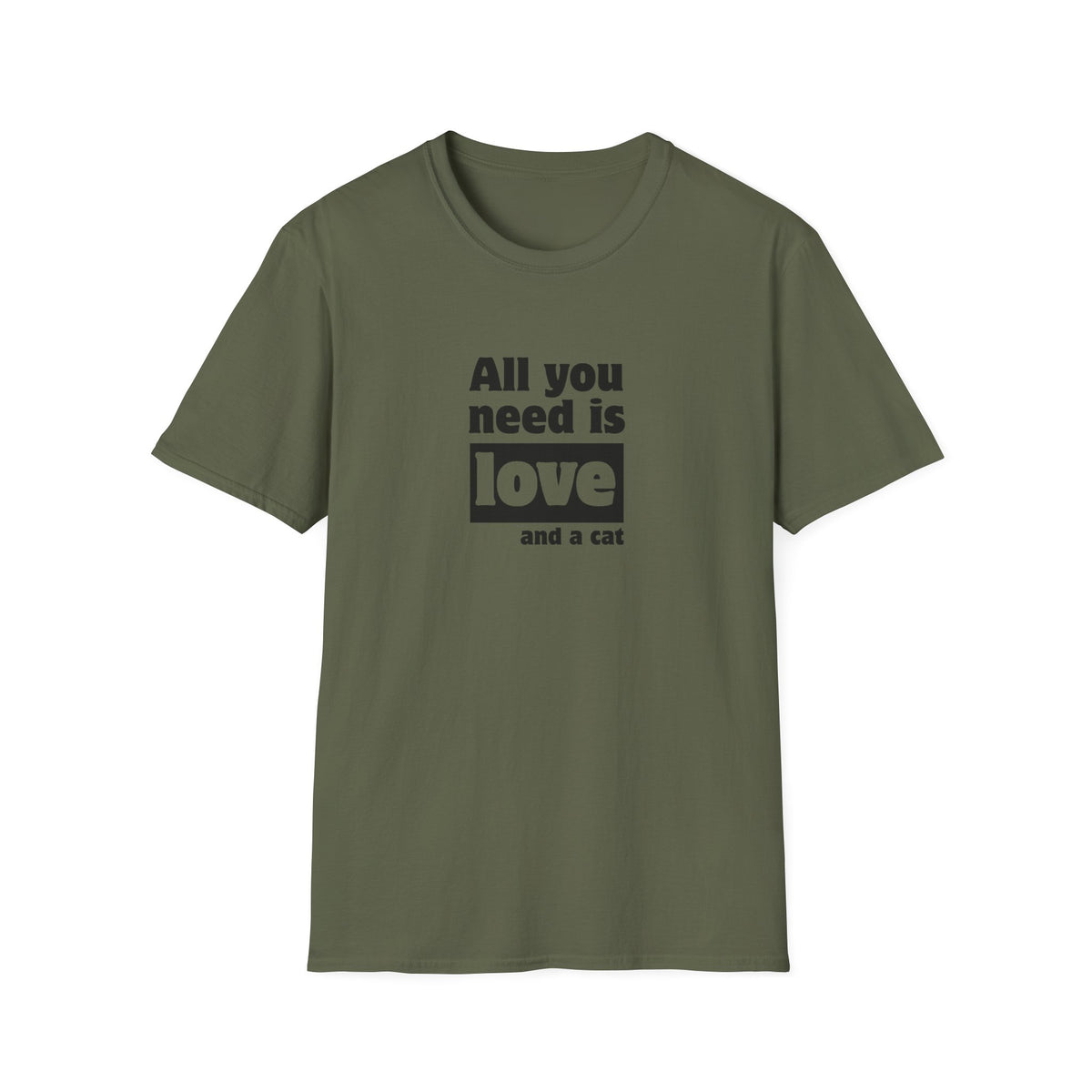 All you need is love and a cat - Unisex Softstyle T-Shirt
