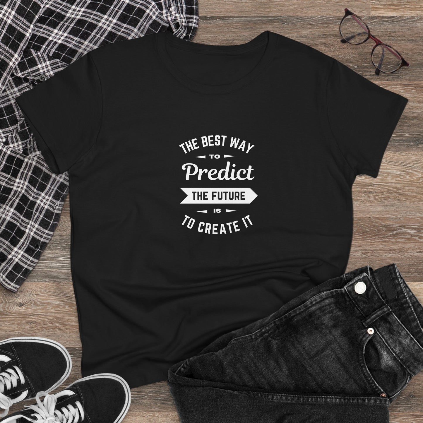 Best way to predict the future is to create it - Women's Midweight Cotton Tee
