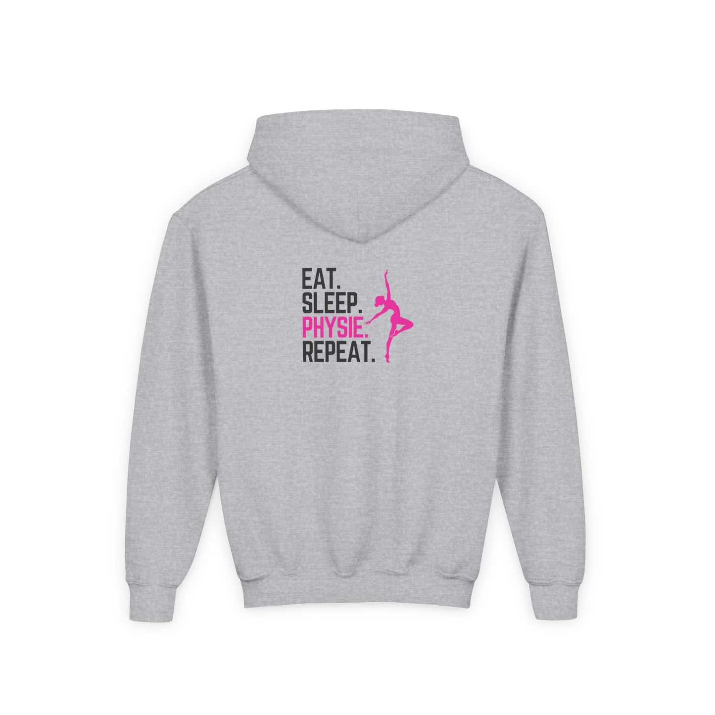 Eat Sleep Physie Repeat (printed on back) - Youth Heavy Blend Hoodie