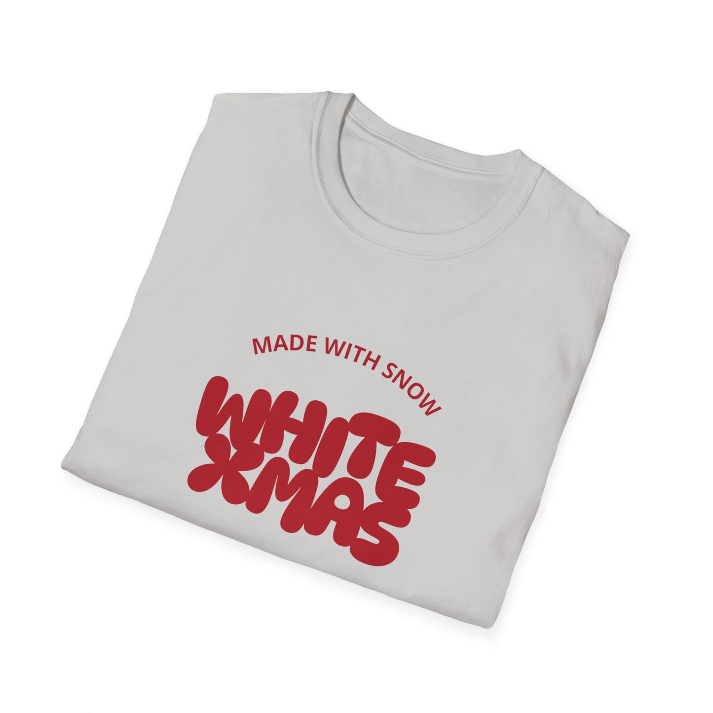 White Xmas (red) - Unisex Softstyle T-Shirt