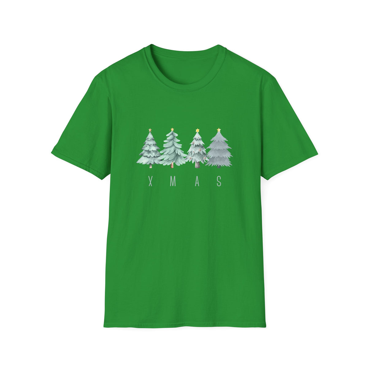 XMAS trees (green) - Unisex Softstyle T-Shirt