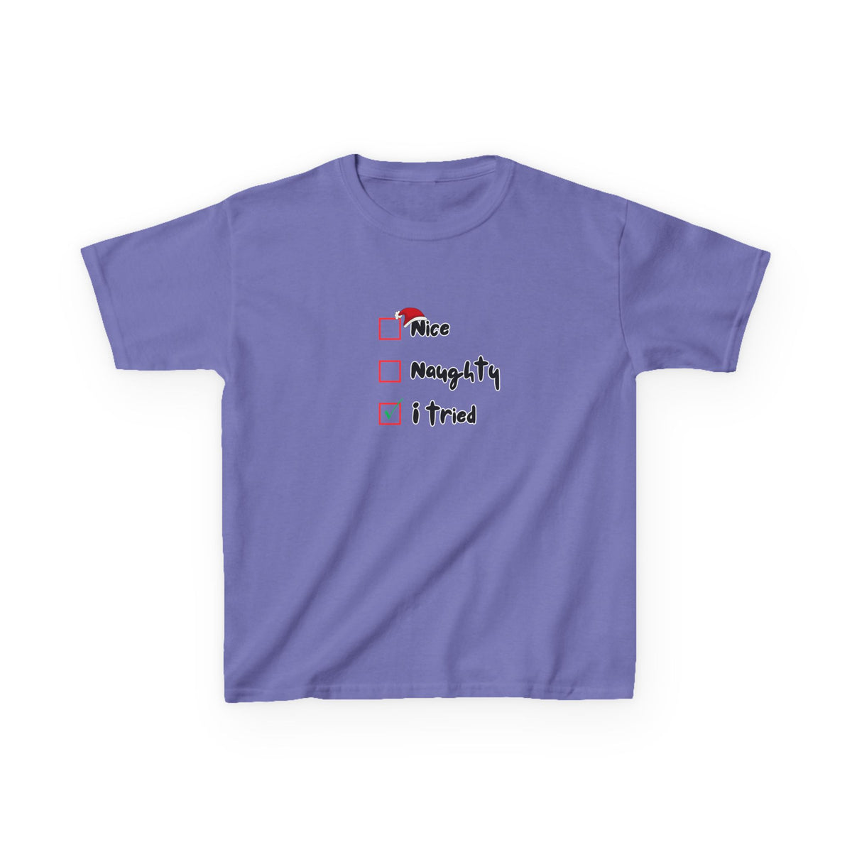 Nice, Naughty, I Tried - Youth/Kids Heavy Cotton Tee