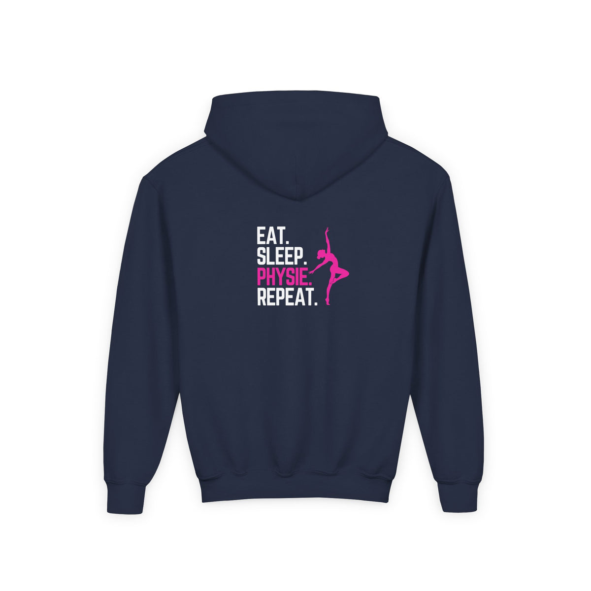 Eat Sleep Physie Repeat (printed on back) - Youth Heavy Blend Hoodie