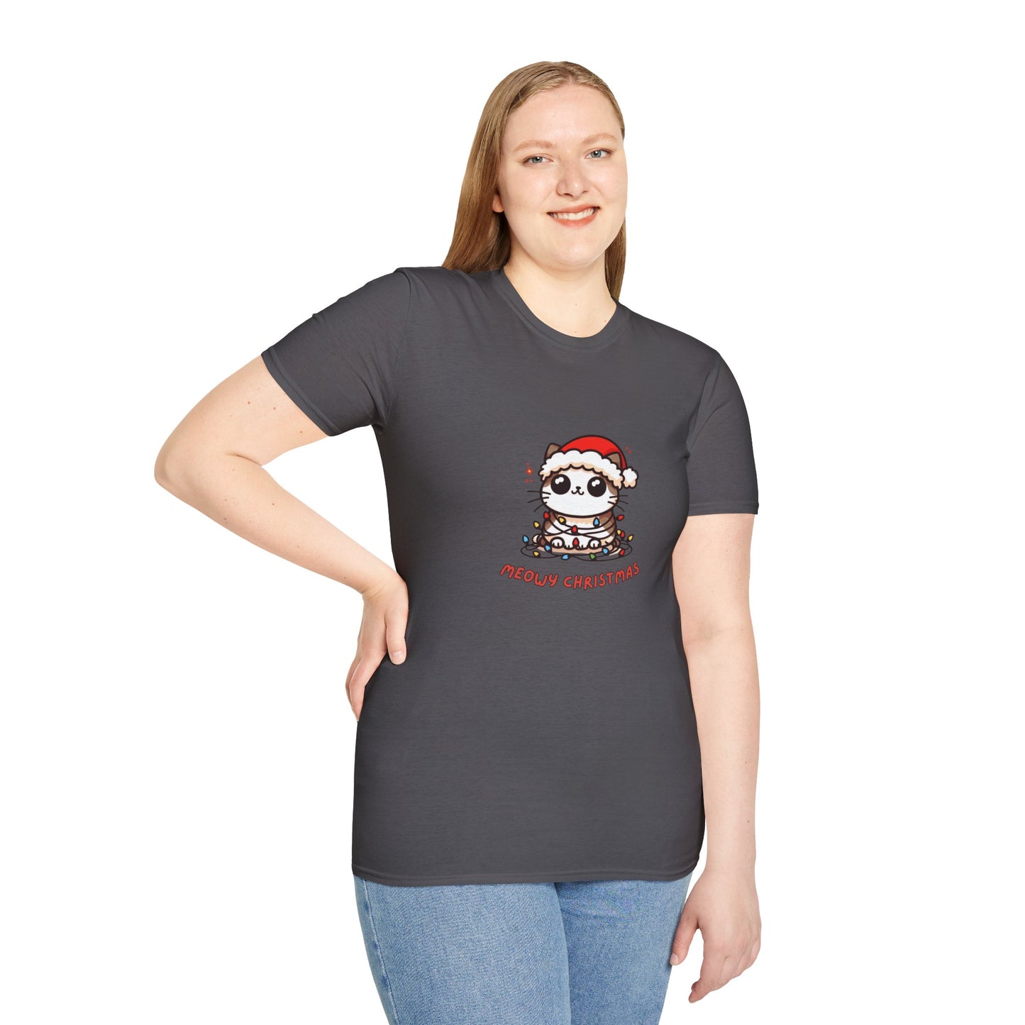 Meowy Christmas - Unisex Softstyle T-Shirt