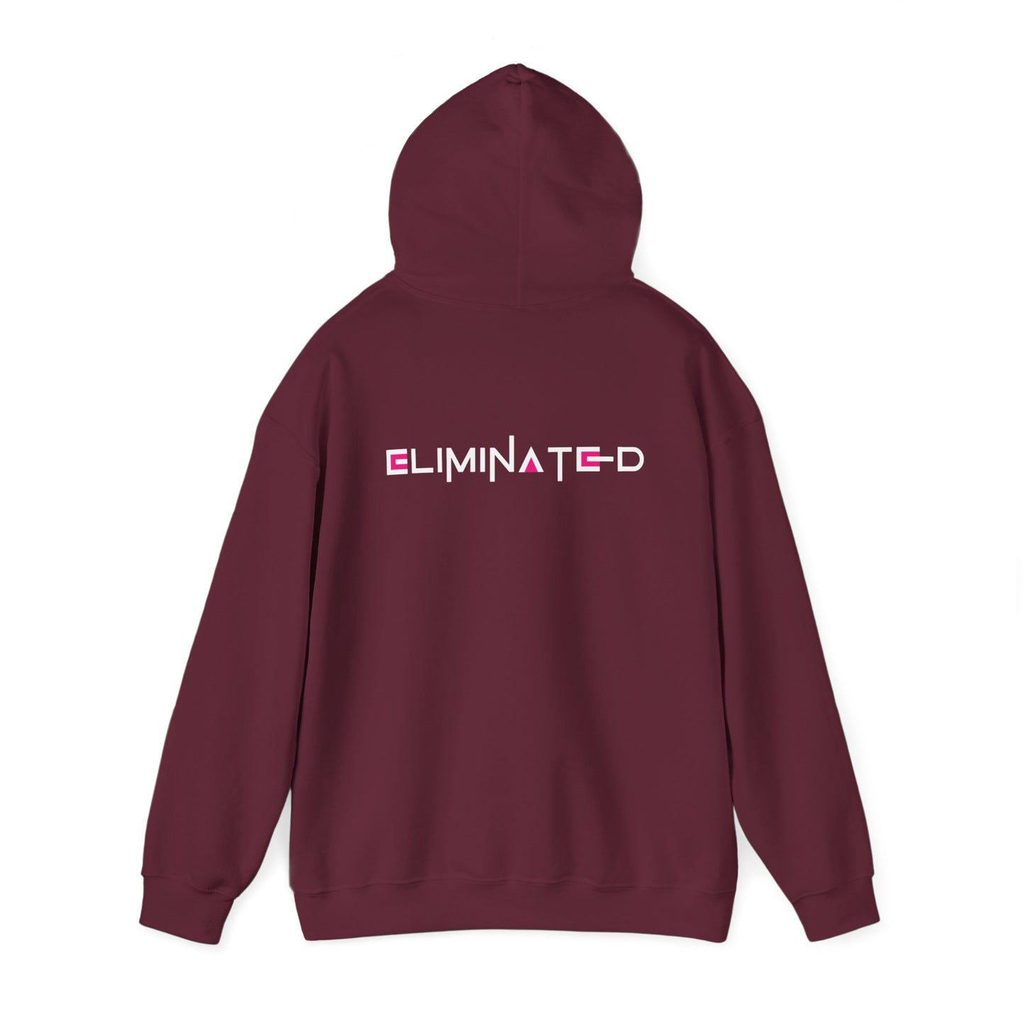 Eliminated (Squid Games) (printed on back) - Modern Vibes - Unisex Heavy Blend™ Hooded Sweatshirt