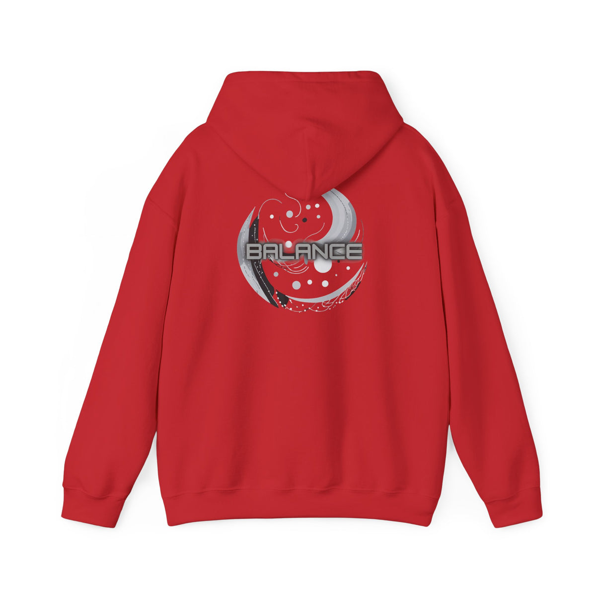 Balance (printed on back) - Statement Graphic - Unisex Heavy Blend™ Hooded Sweatshirt