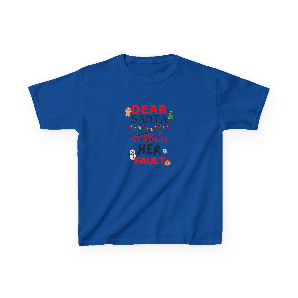 Dear Santa, it was Her Fault - Youth/Kids Heavy Cotton Tee