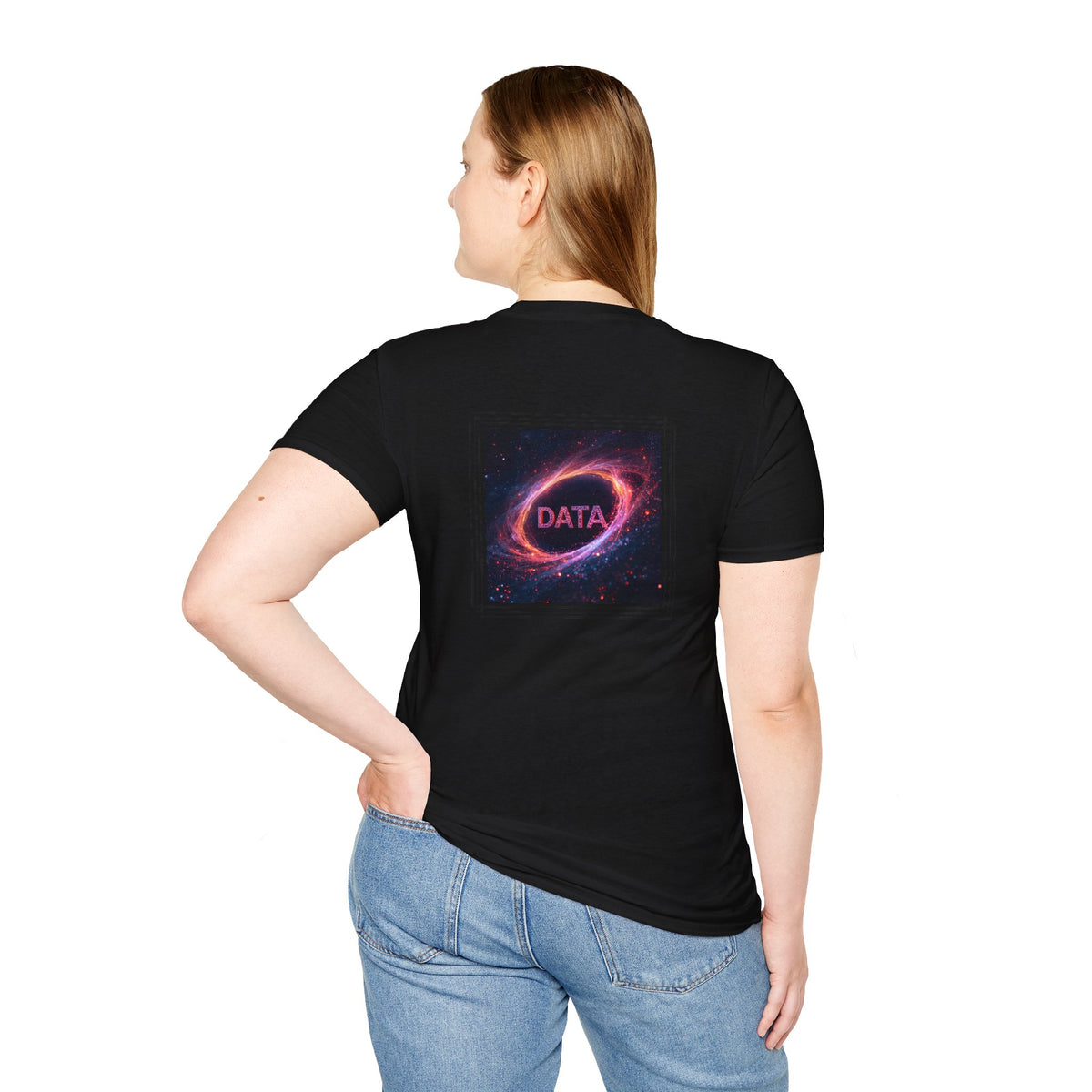 Data flare (printed on back) - Unisex Softstyle T-Shirt