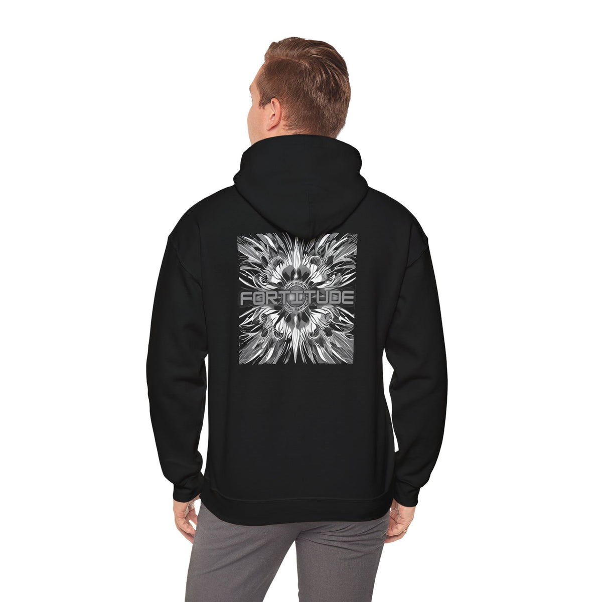 Fortitude (printed on back) - Statement Graphic - Unisex Heavy Blend™ Hooded Sweatshirt