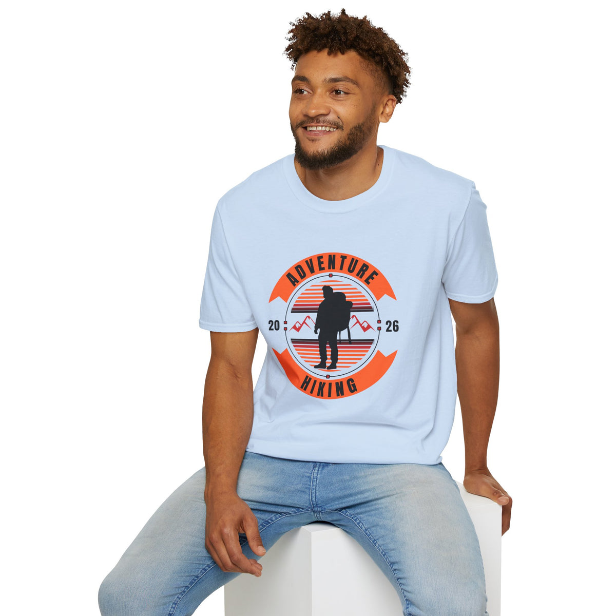 Adventure Hiking - Statement graphic - Unisex Softstyle T-Shirt