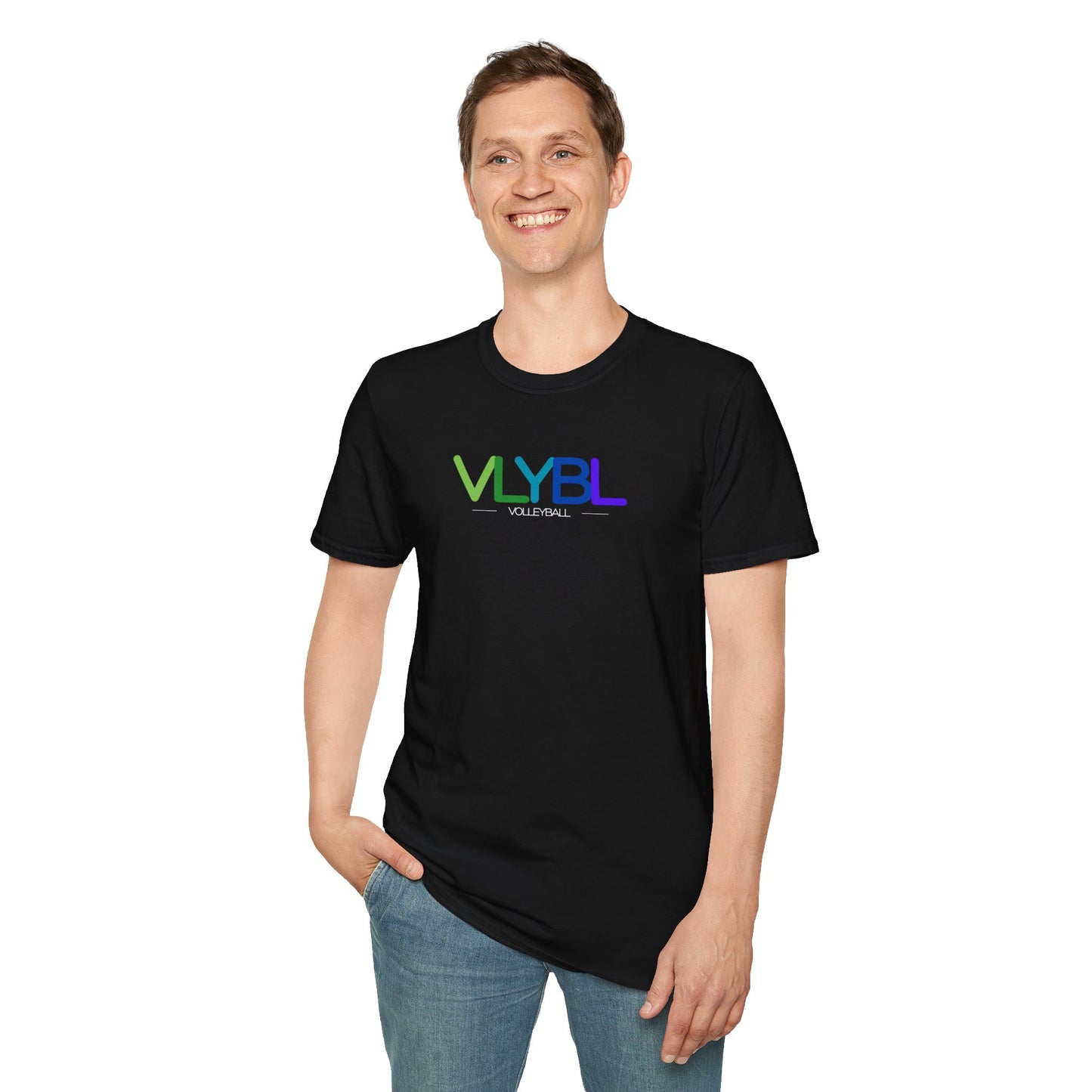 VLYBL- Volleyball (blues) - Unisex Softstyle T-Shirt