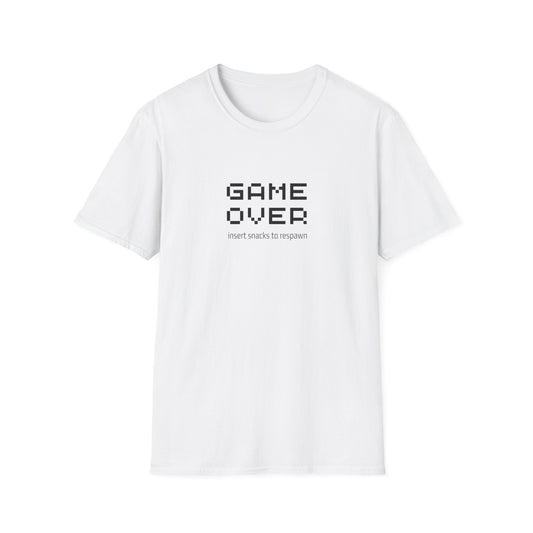 Game Over: Insert Snacks to respawn - Unisex Softstyle T-Shirt