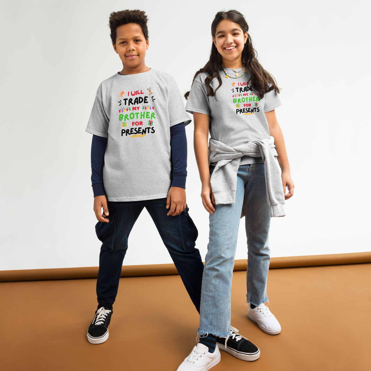 I will Trade My Brother for Presents - Christmas - Youth/Kids Heavy Cotton Tee