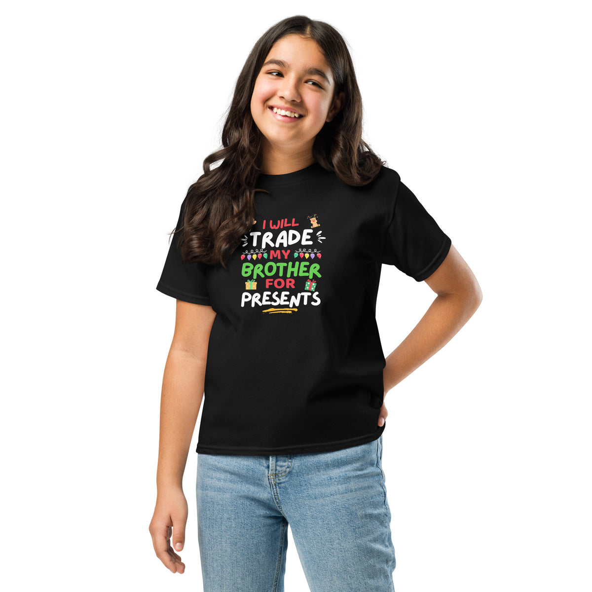 I will Trade My Brother for Presents - Christmas - Youth/Kids Heavy Cotton Tee