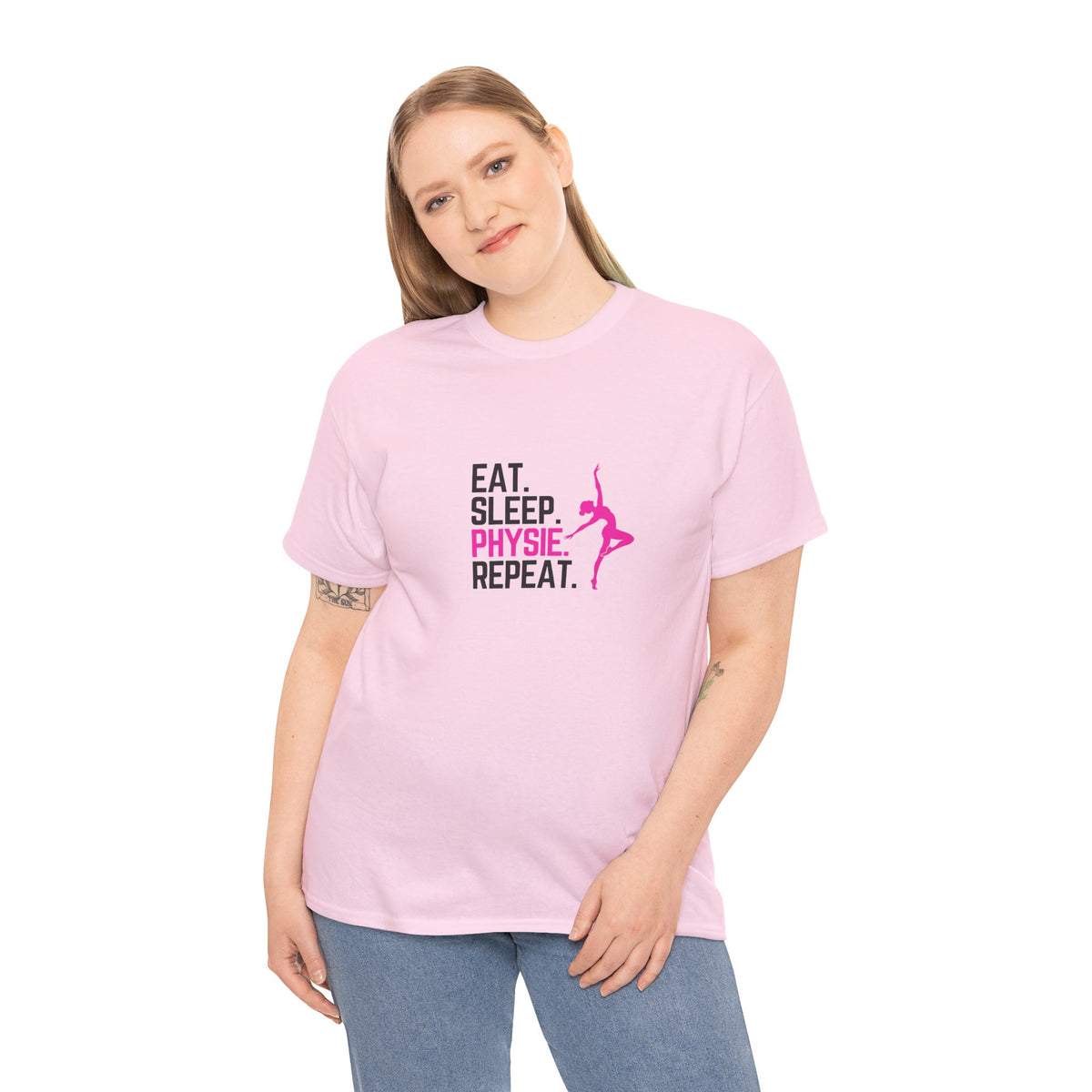 Eat Sleep Physie Repeat - Unisex Heavy Cotton Tee