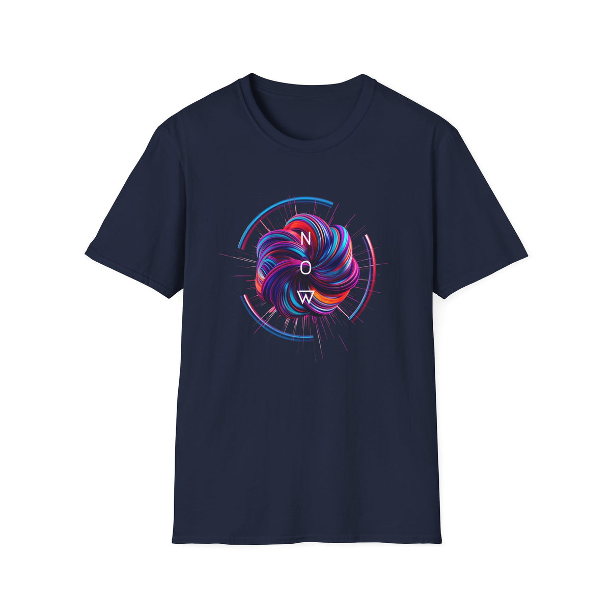 Now (swirl) - Unisex Softstyle T-Shirt