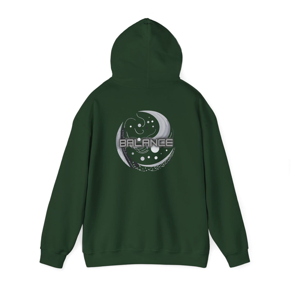 Balance (printed on back) - Statement Graphic - Unisex Heavy Blend™ Hooded Sweatshirt
