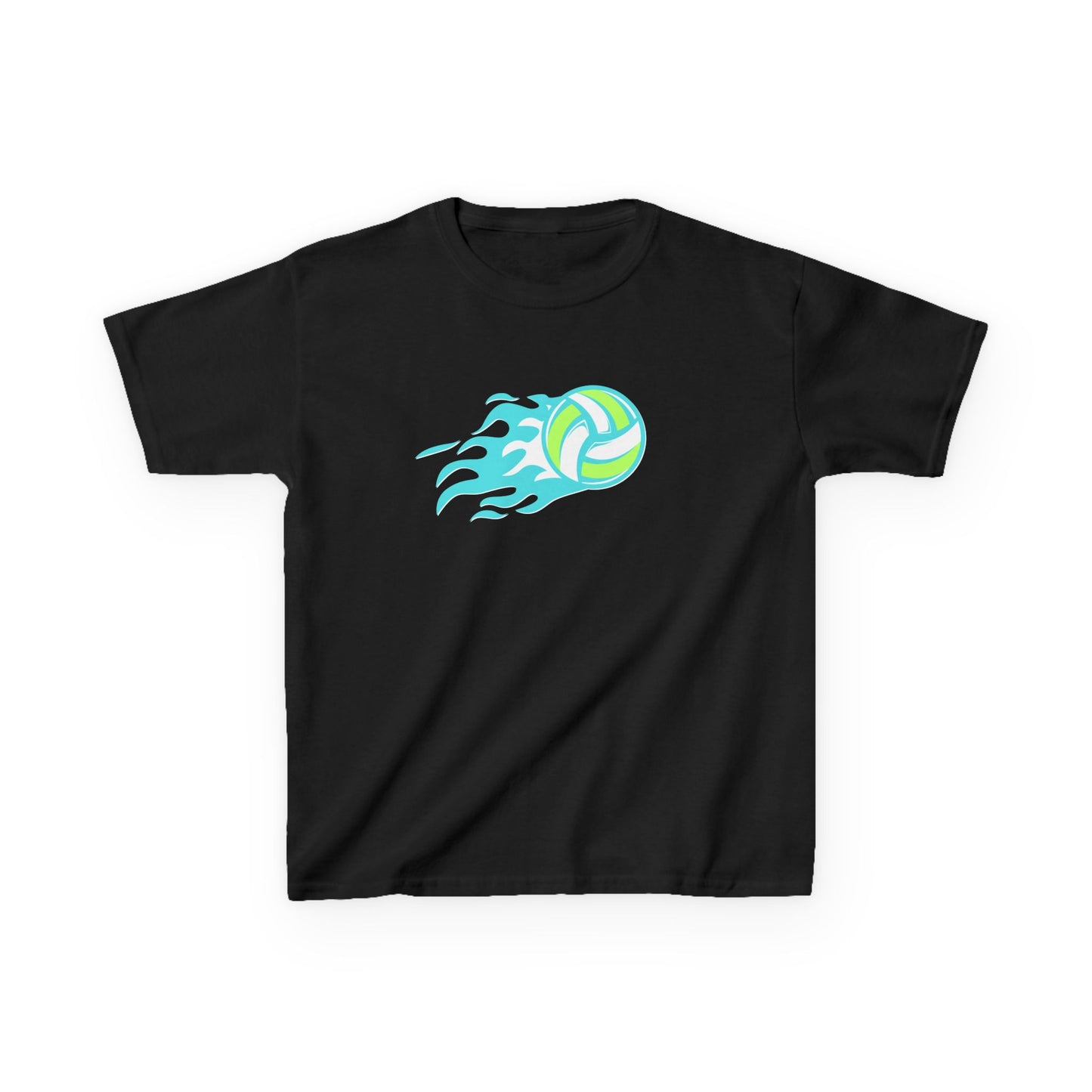 Volleyball Flame (teal) - Kids Heavy Cotton™ Tee