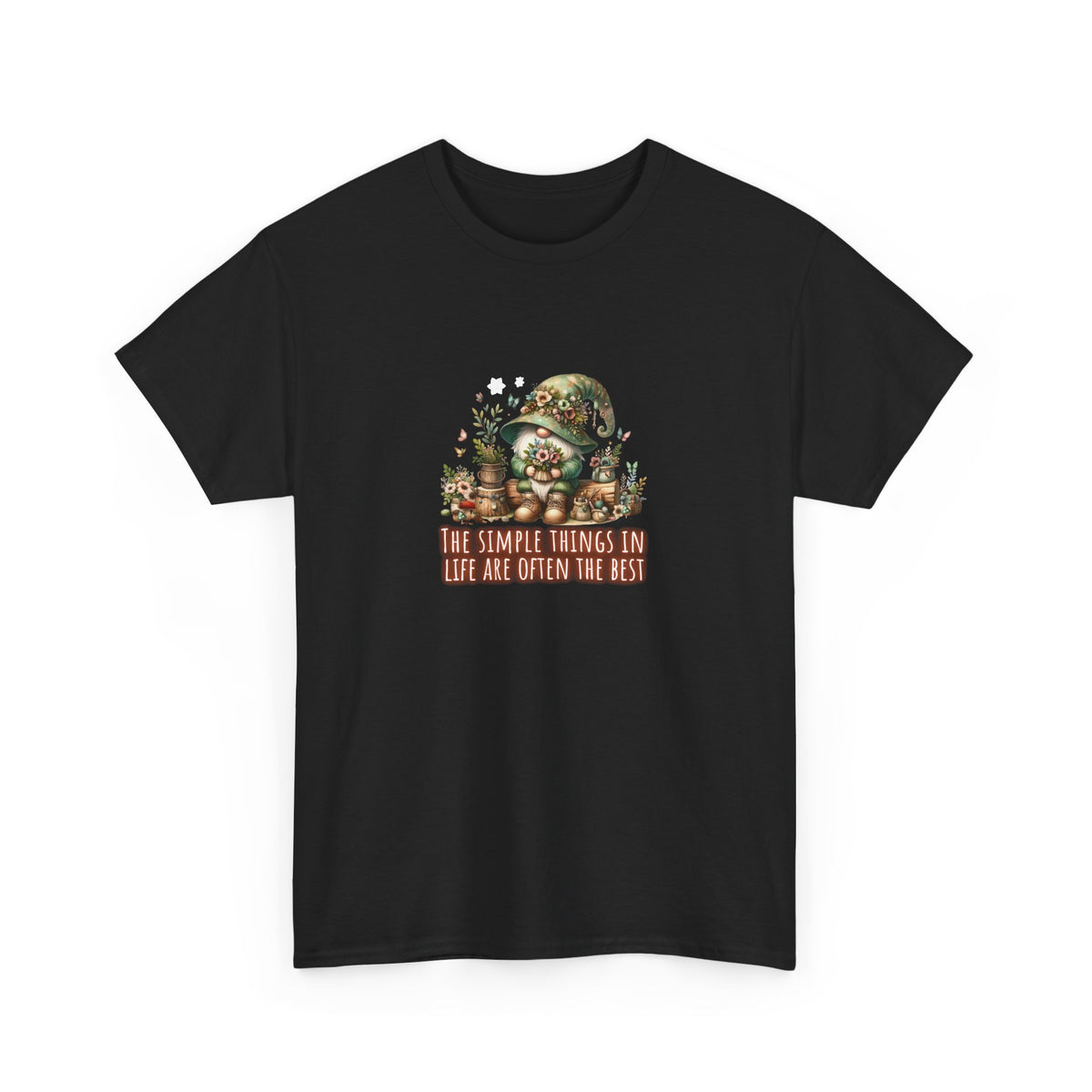 Simplest Things in Life Gnome - Unisex Heavy Cotton Tee