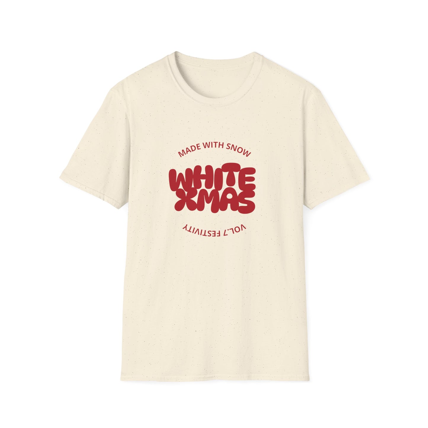 White Xmas (red) - Unisex Softstyle T-Shirt