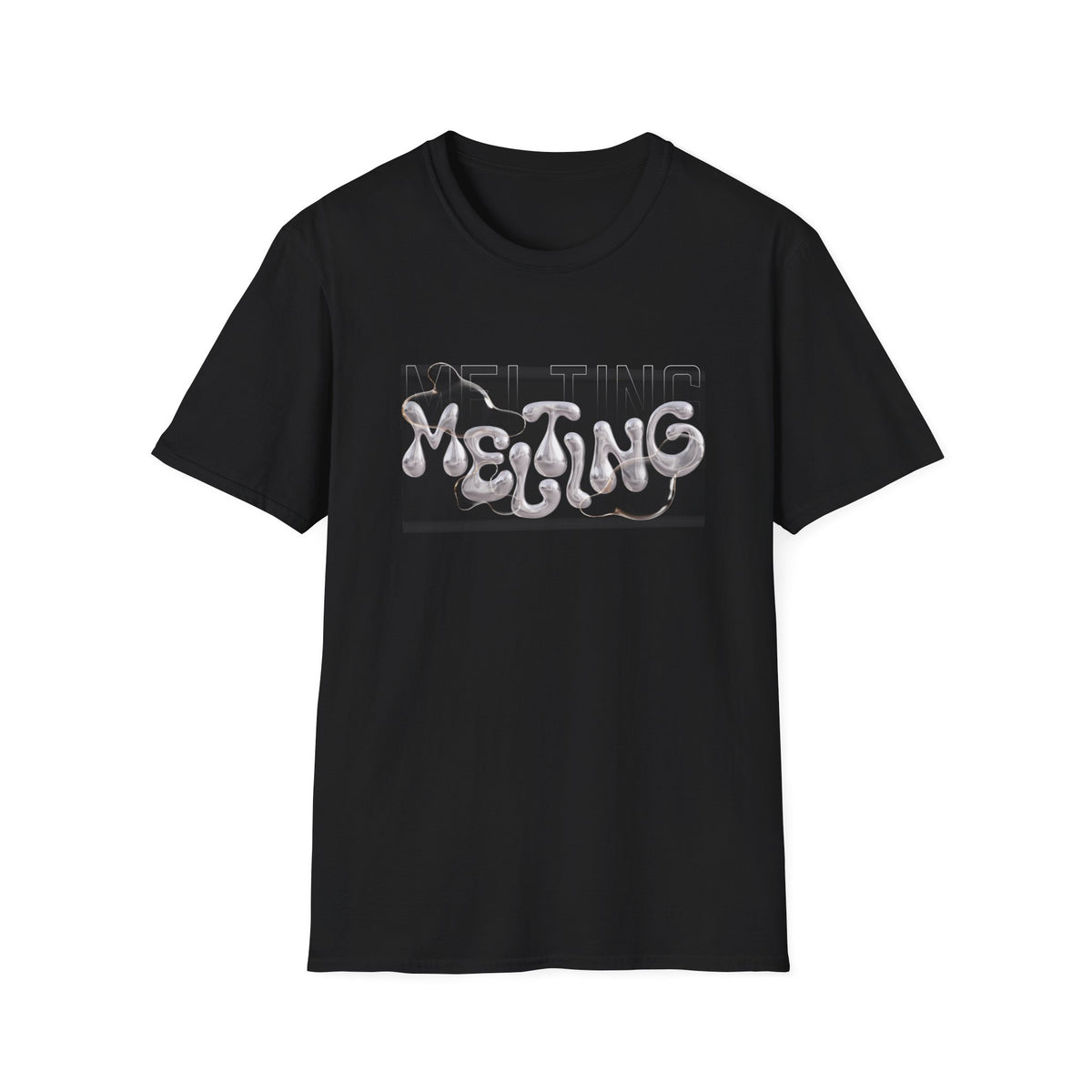 Melting Graphic (silver) - Unisex Softstyle T-Shirt